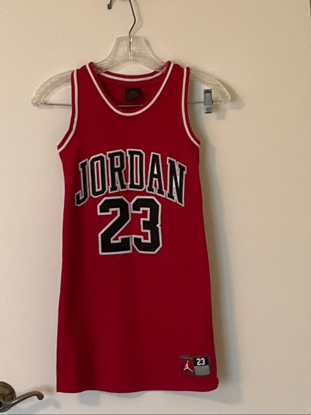 Youth Size Small (8/10) Jordan Jersey, Threads Fraying Around Name & Number